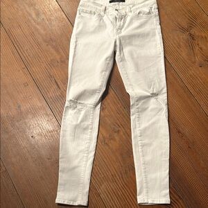 Women's White Distressed Jeans